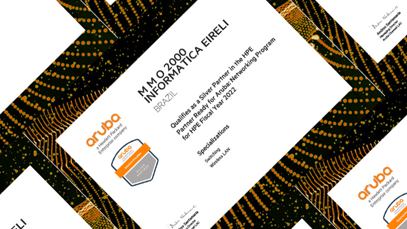 MMO2000 conquista Silver Partner Solution Provider da Aruba Networks com Dupla Certificação